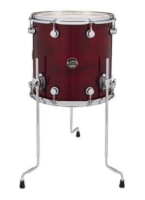 DW DRPL1414LTCS Performance Series Cherry Stain Lacquer 14 x 14 inch Tom Drum with Legs